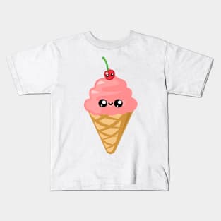 Kawaii Ice Cream Cone Kids T-Shirt